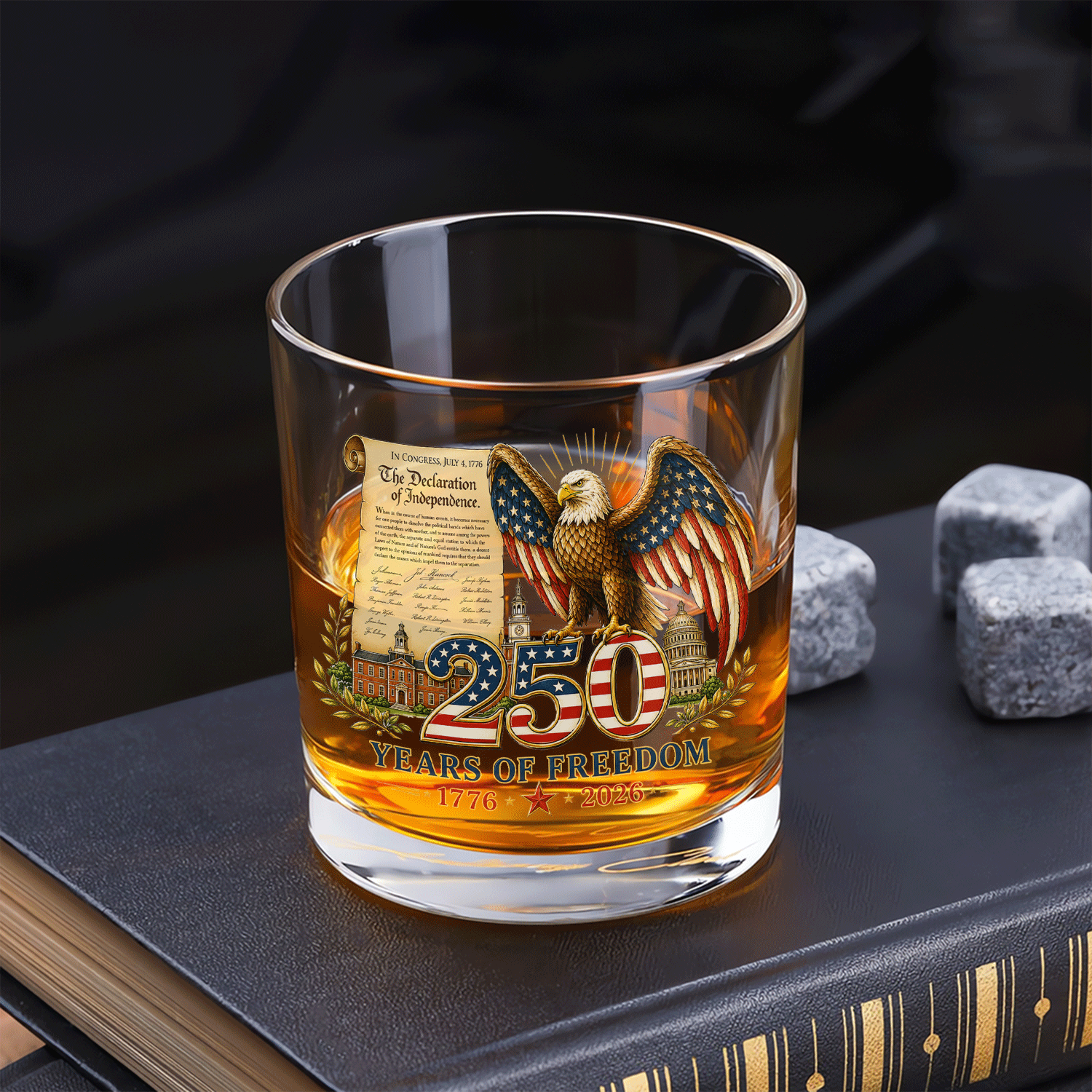 America 250 Heritage Whiskey Tumbler Commemorative Keepsake