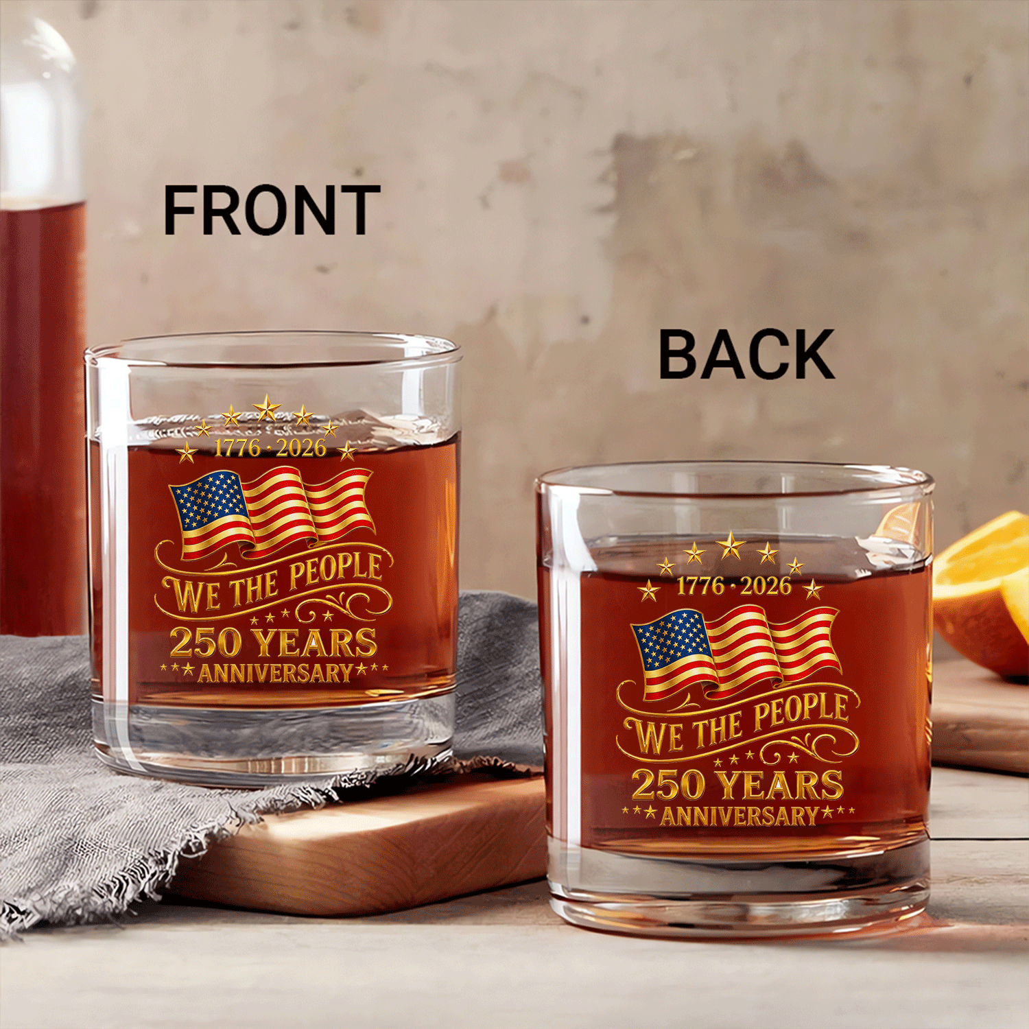 America 250 Patriotic Whiskey Glass Liberty Collector Edition