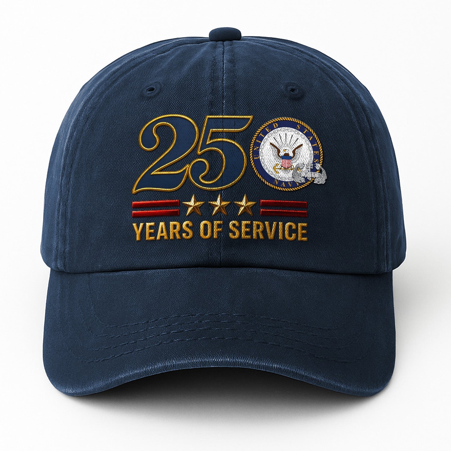 Custom Ranks US Navy Premium Washed Denim Cap DC022
