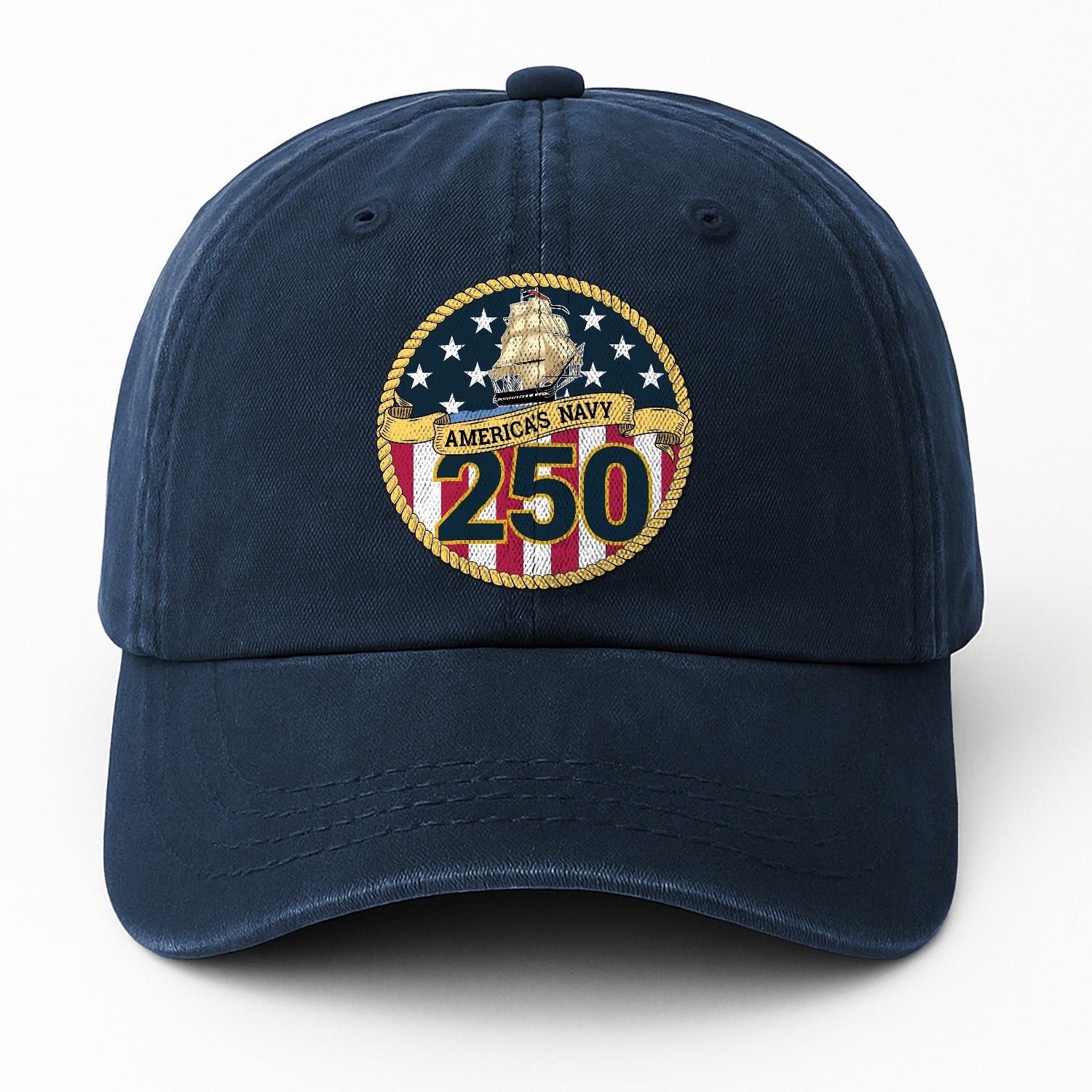 America's Navy 250 Premium Washed Denim Cap