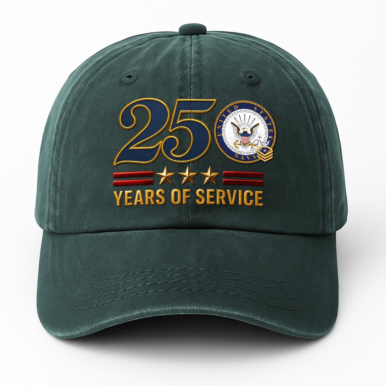 Custom Ranks US Navy Premium Washed Denim Cap DC022