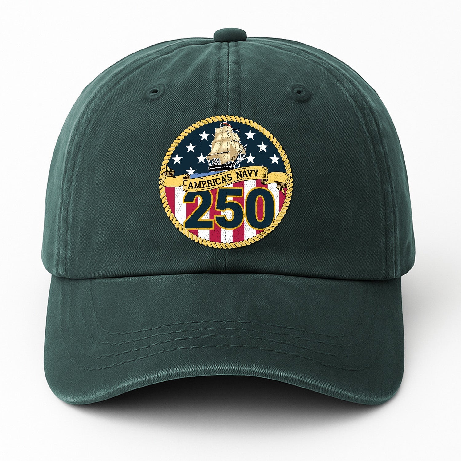America's Navy 250 Premium Washed Denim Cap