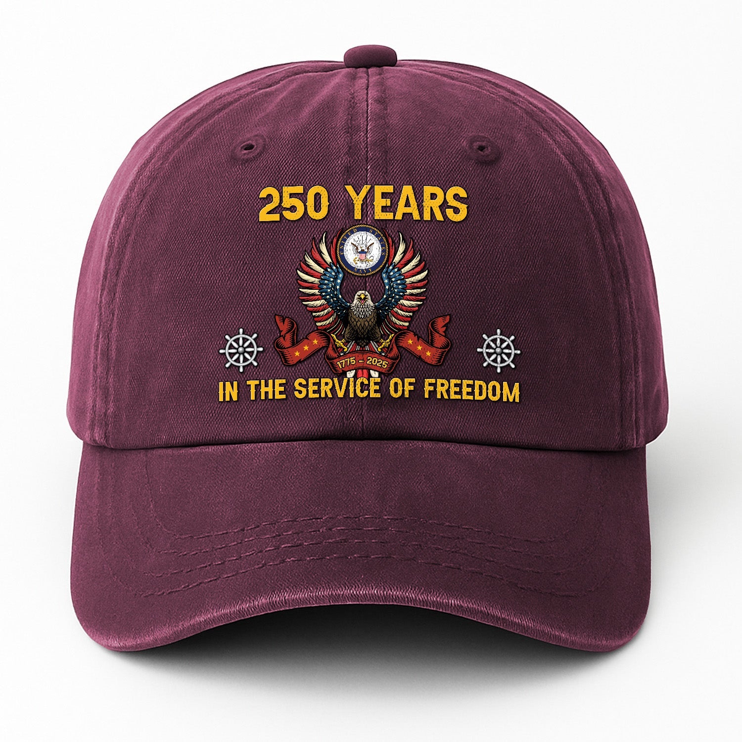 Custom Ranks US Navy Premium Washed Denim Cap DC024