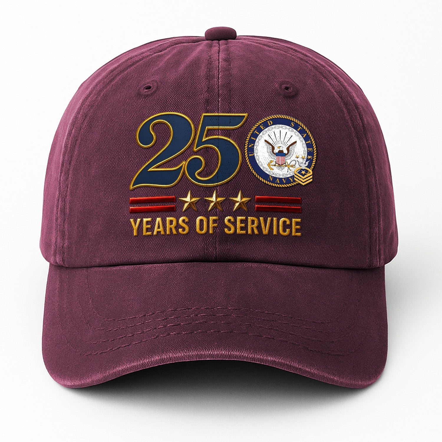 Custom Ranks US Navy Premium Washed Denim Cap DC022