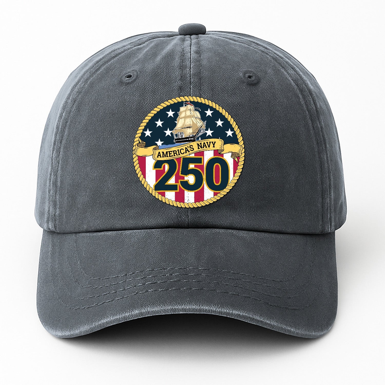 America's Navy 250 Premium Washed Denim Cap