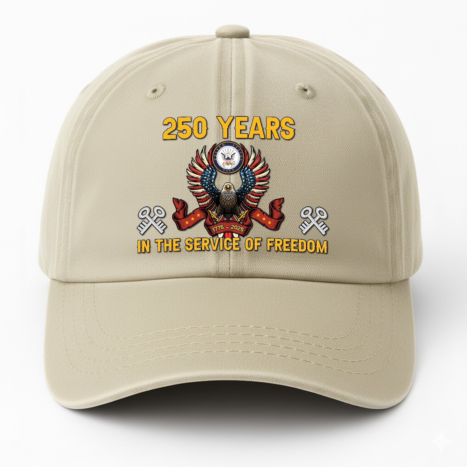 Custom Ranks US Navy Premium Washed Denim Cap DC024