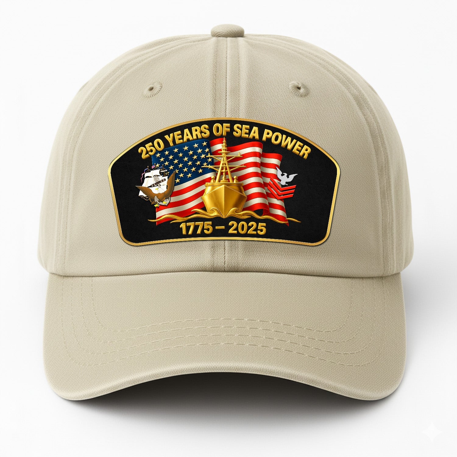 Custom Ranks US Navy Premium Washed Denim Cap DC023