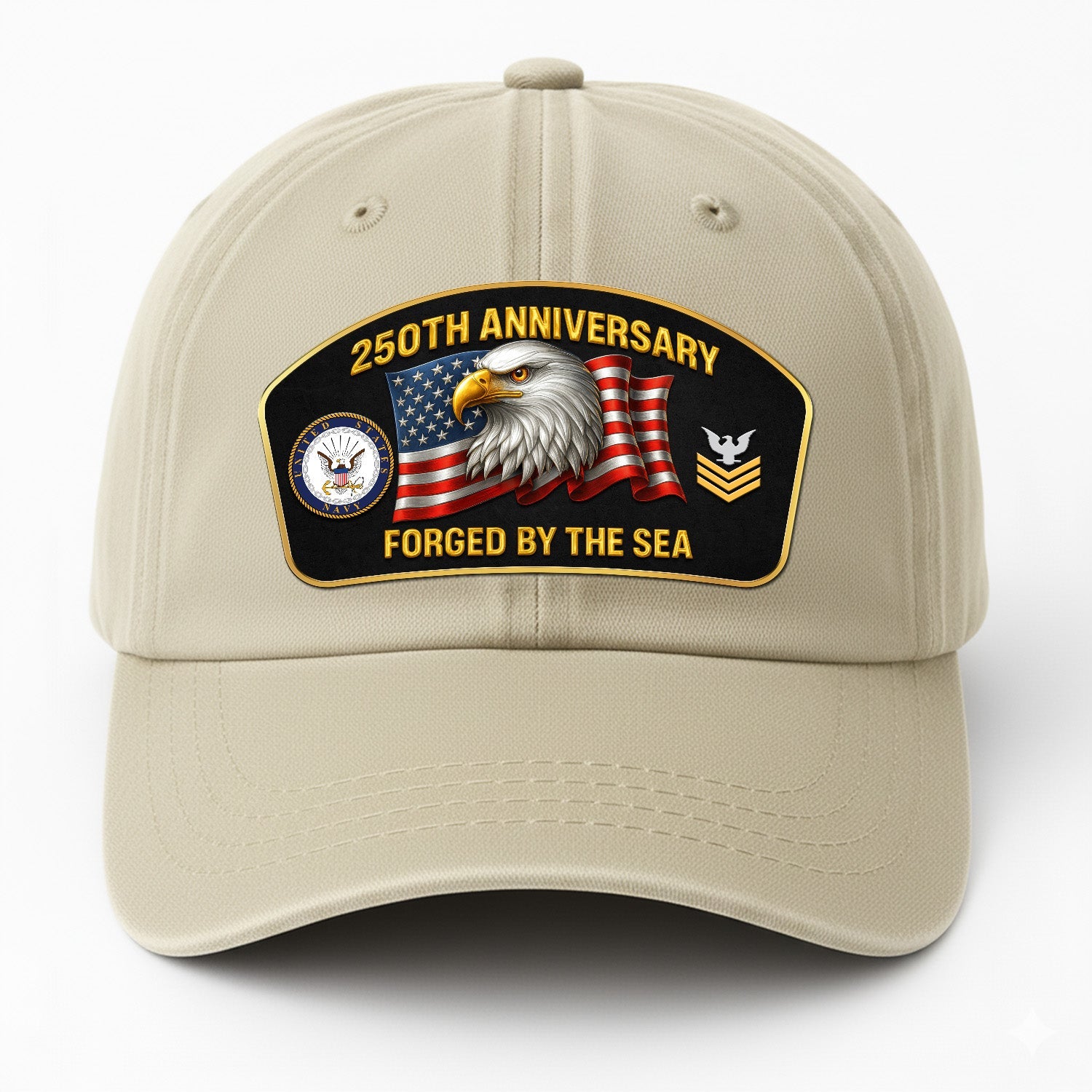 Custom Ranks US Navy Premium Washed Denim Cap DC021