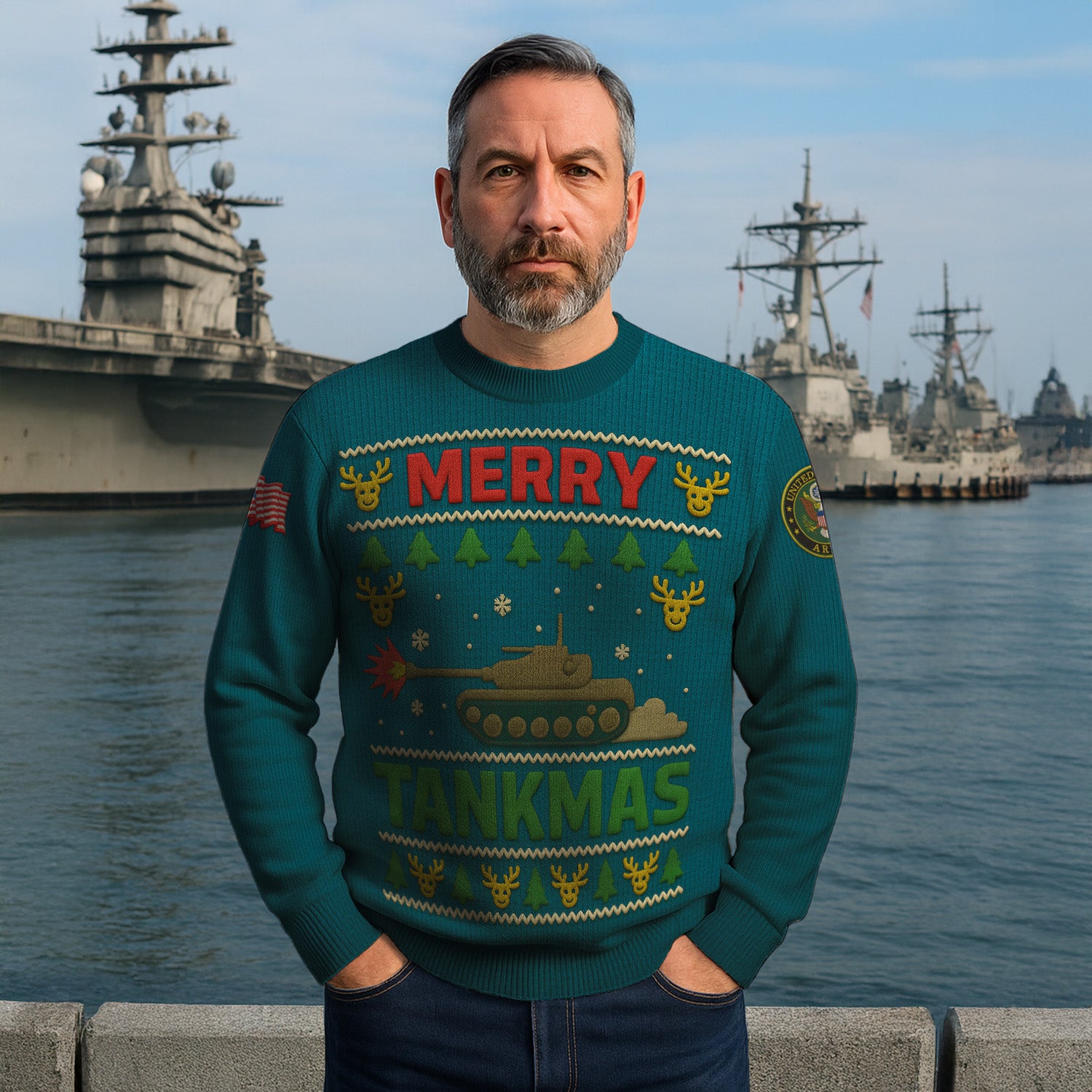 US Army Ugly Christmas Sweater KRUST29