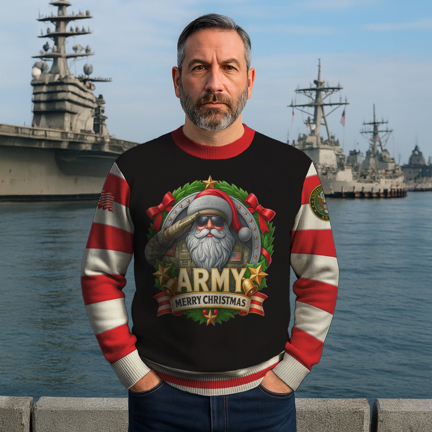 US Army Merry Christmas Ugly Christmas Sweater