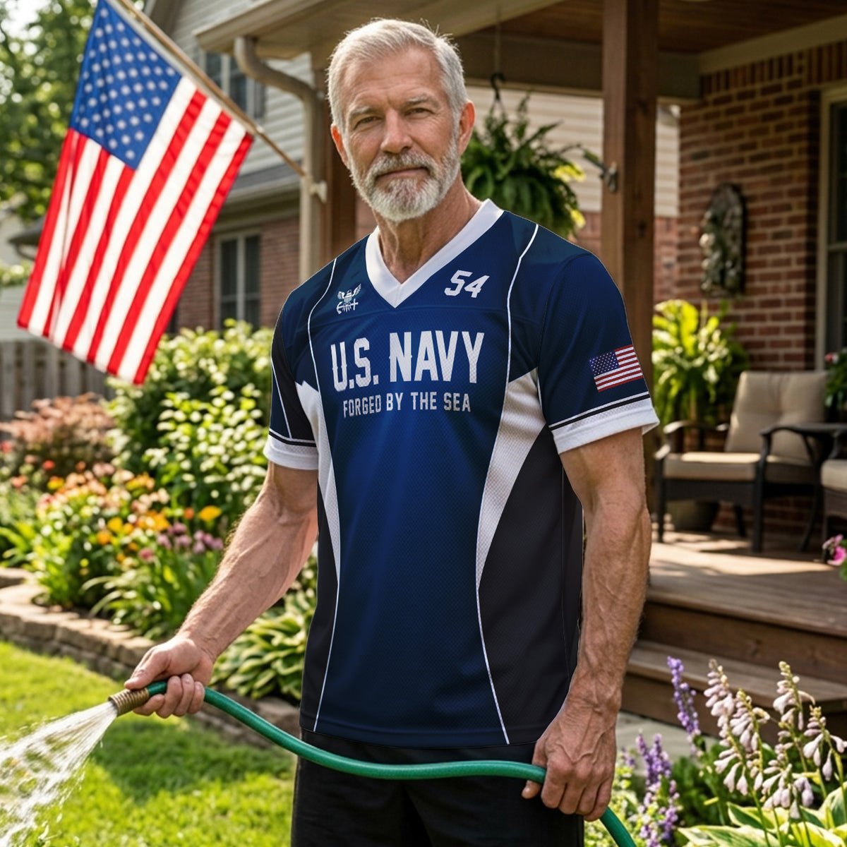 Personalized U.S. Navy Jersey Custom Rank Jersey Number and Text