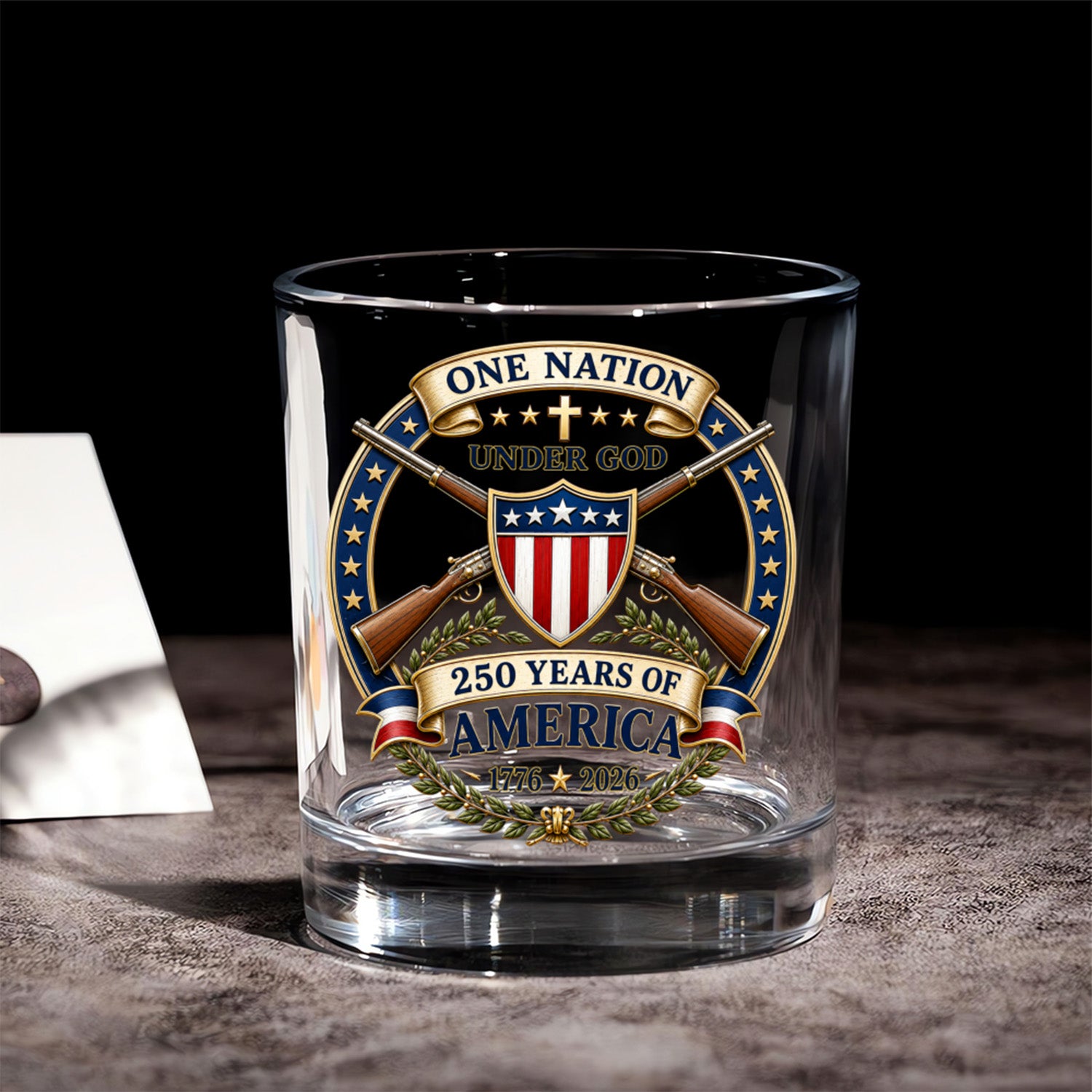 America 250 Heritage Bourbon Glass Independence Celebration