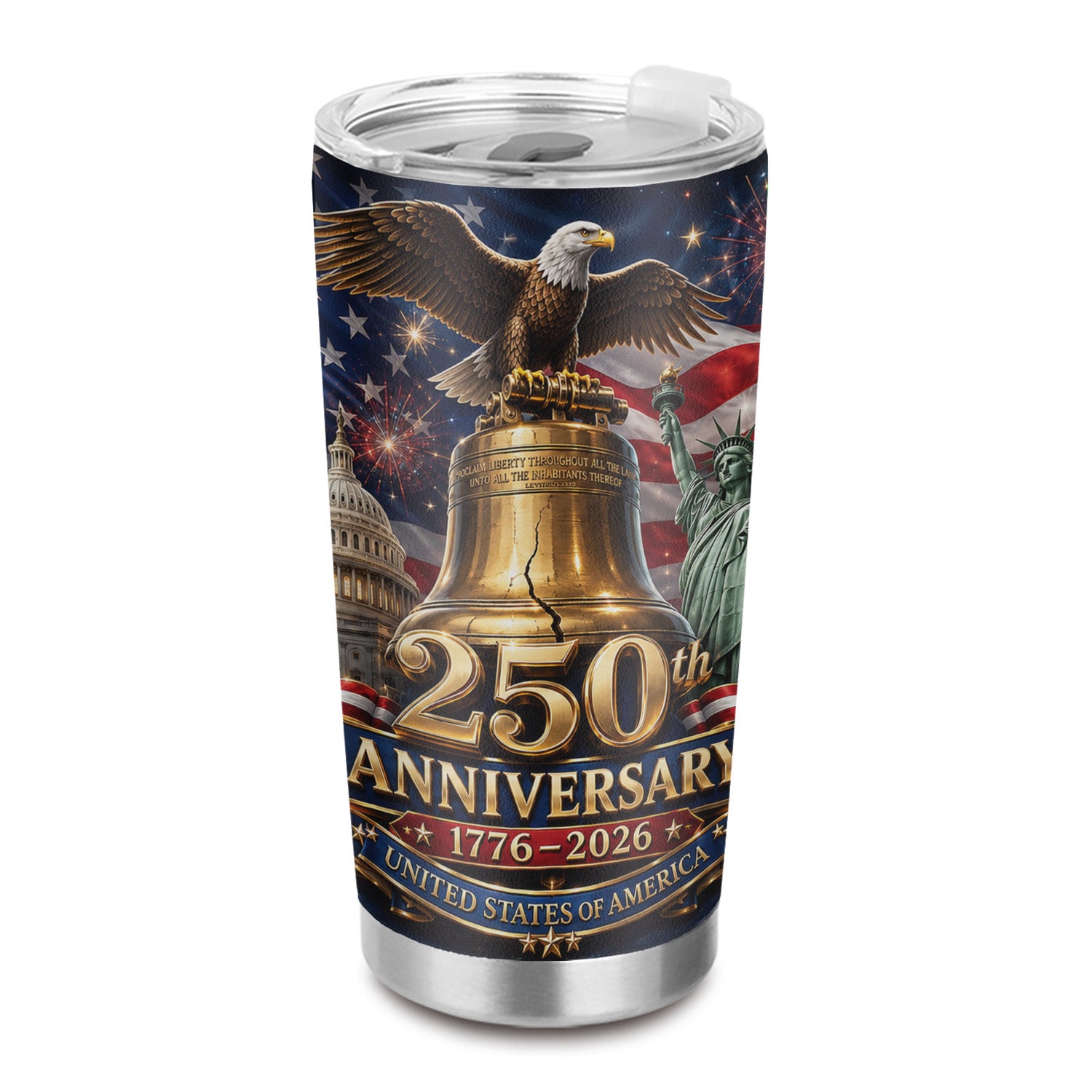 USA 250 Years of Liberty Tumbler 20oz Collector Gift