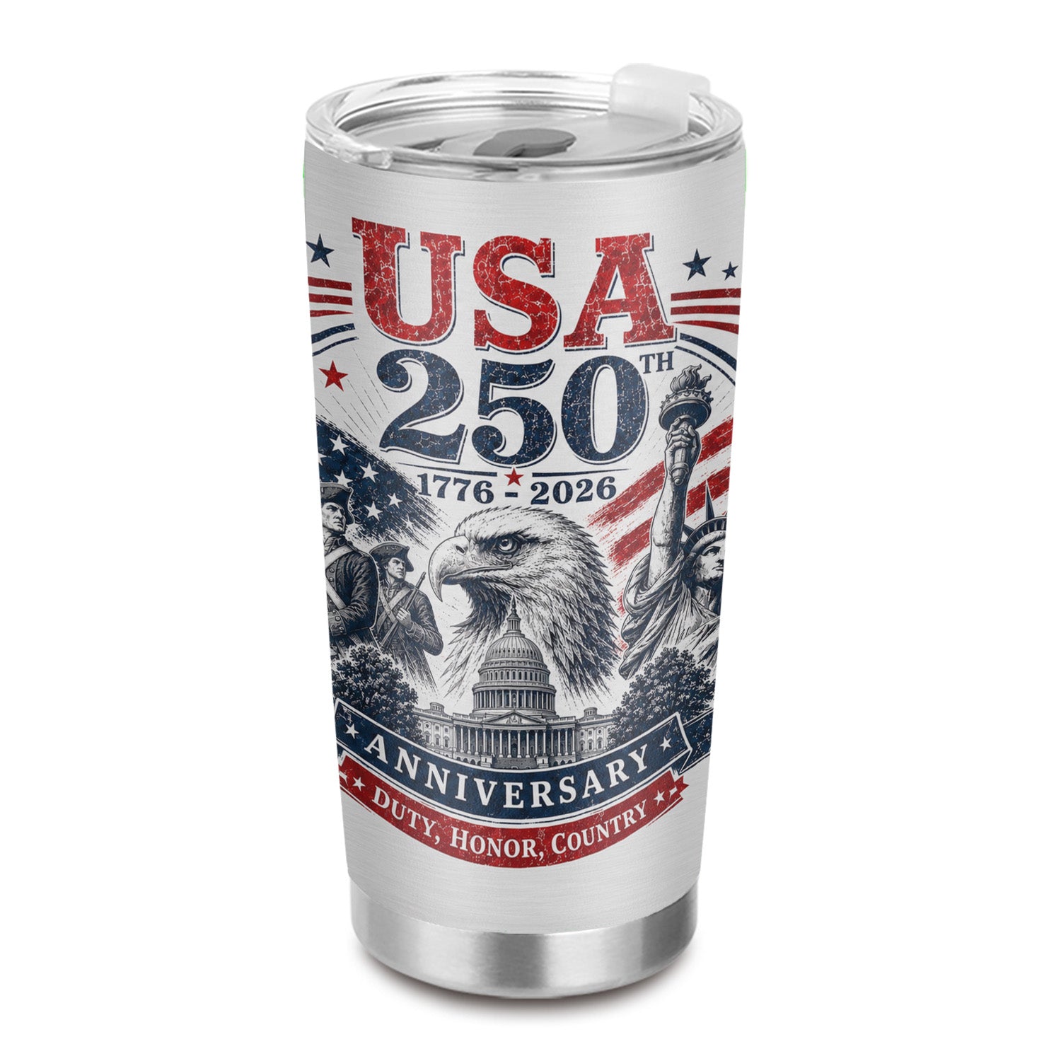 USA Freedom 250 Years Tumbler 20oz American Heritage