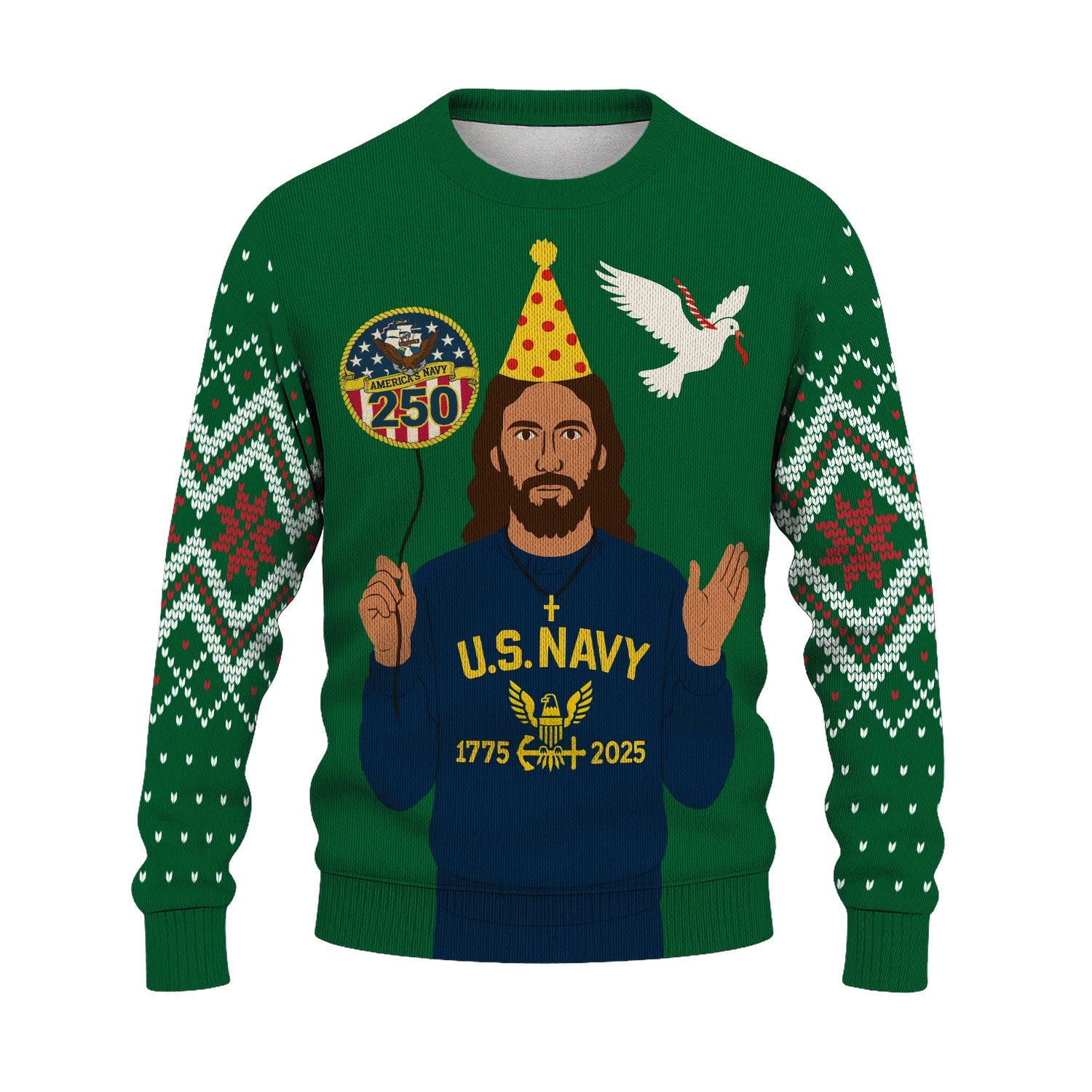 US Navy 1775 - 2025 Christmas Ugly Sweater