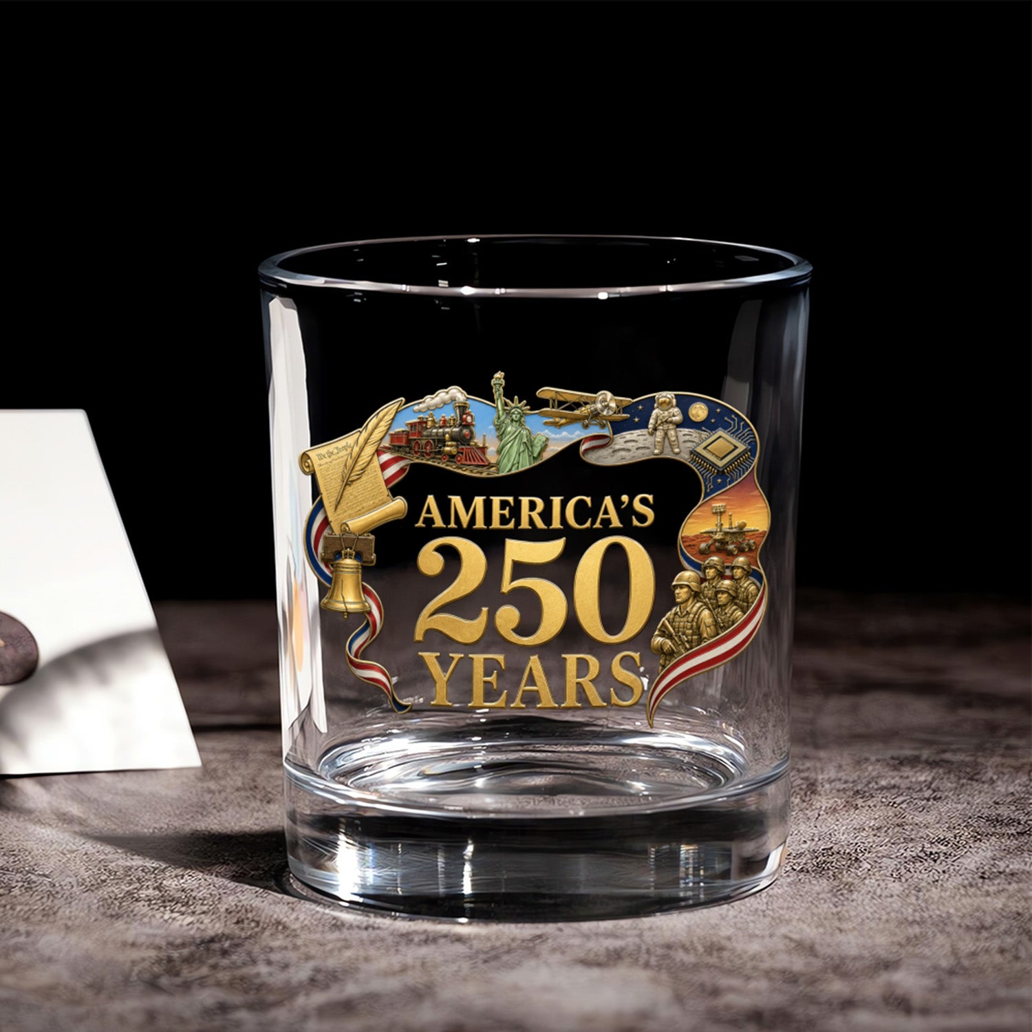 Patriotic Whiskey Glass USA Semiquincentennial Edition