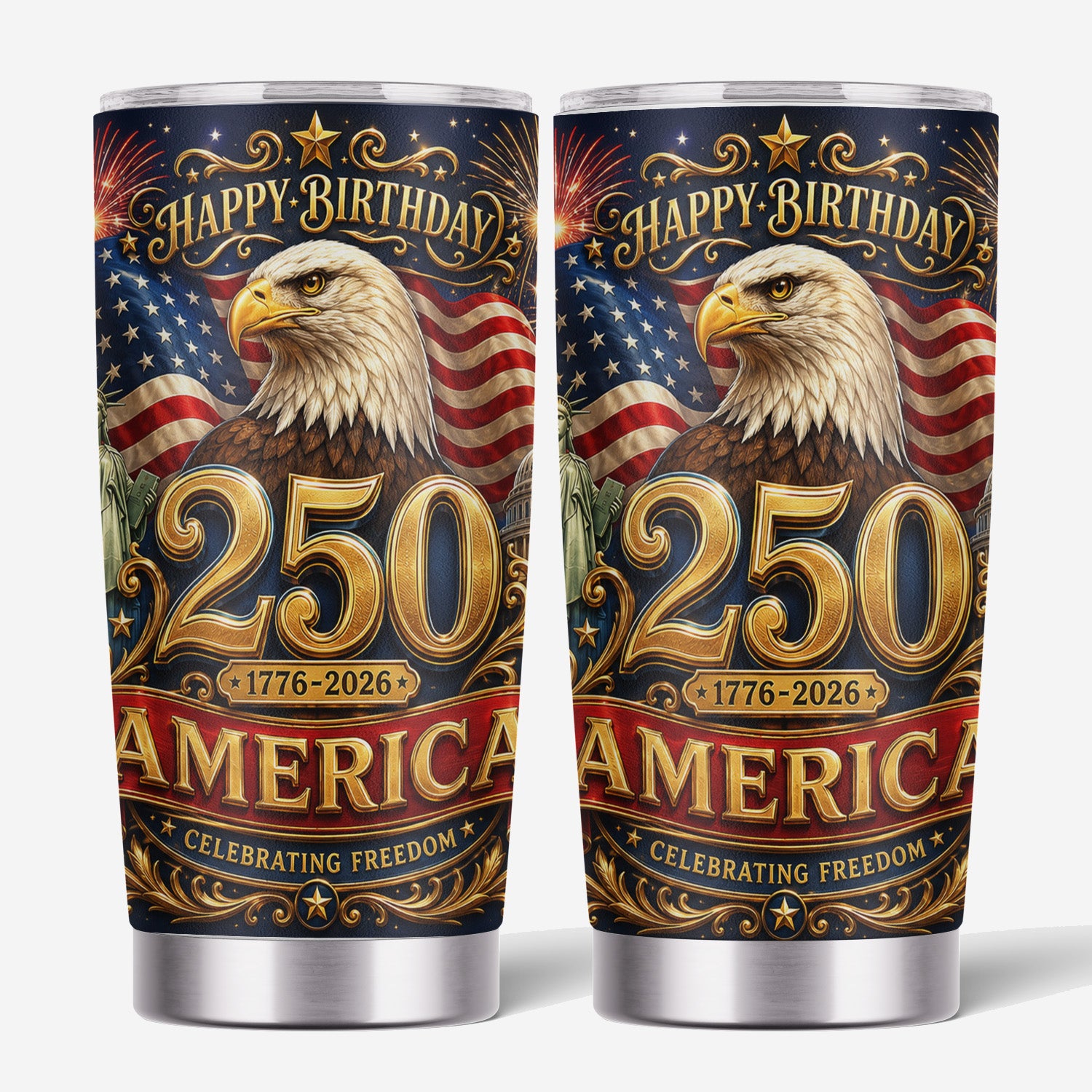 America 250 Patriotic Tumbler 20oz Freedom Edition
