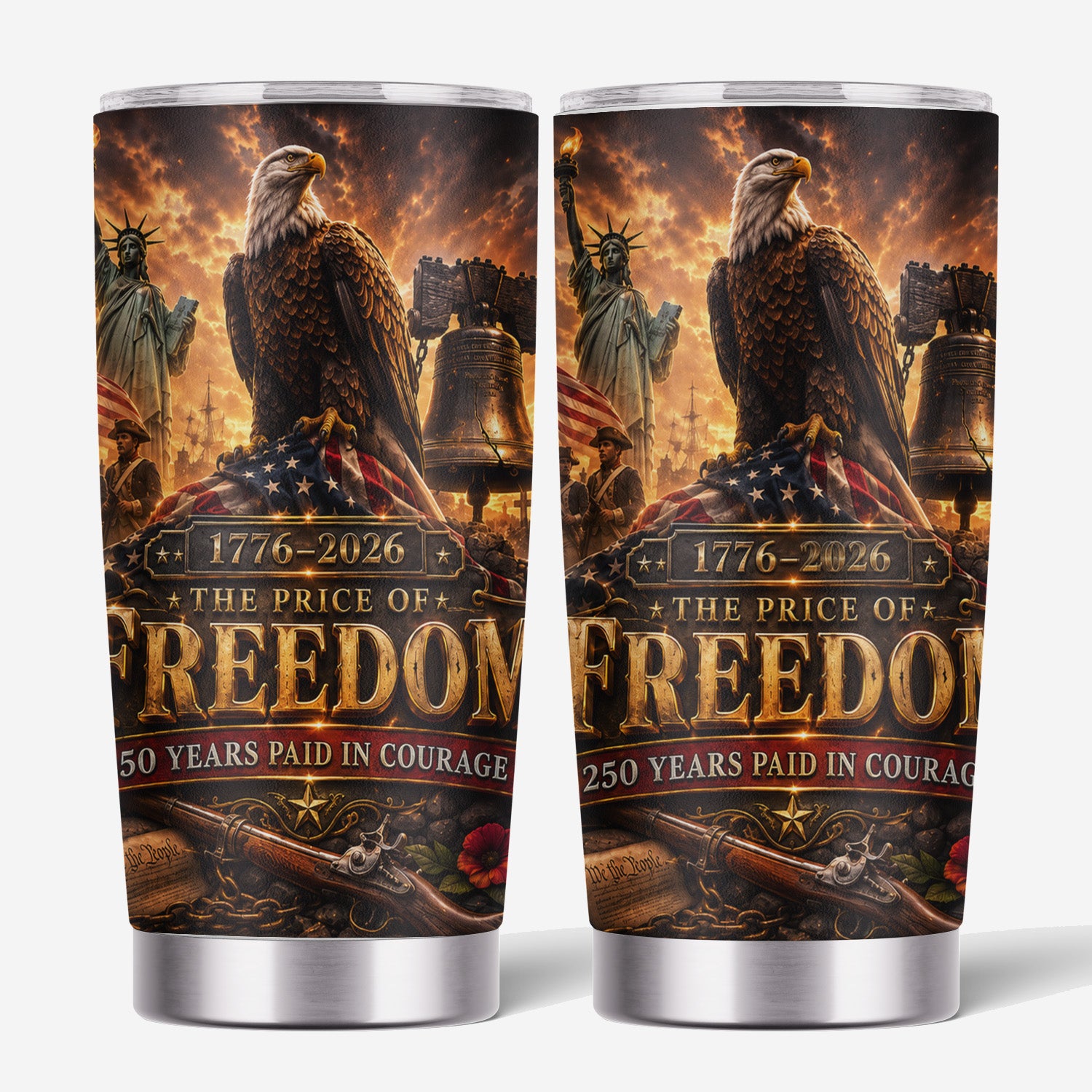 America 250 Years Tumbler 20oz Liberty Celebration