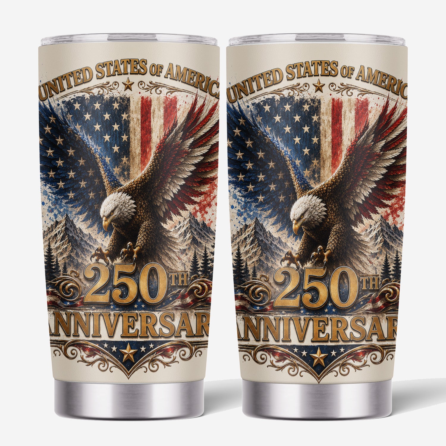 America 250 Freedom Tumbler 20oz Independence Gift