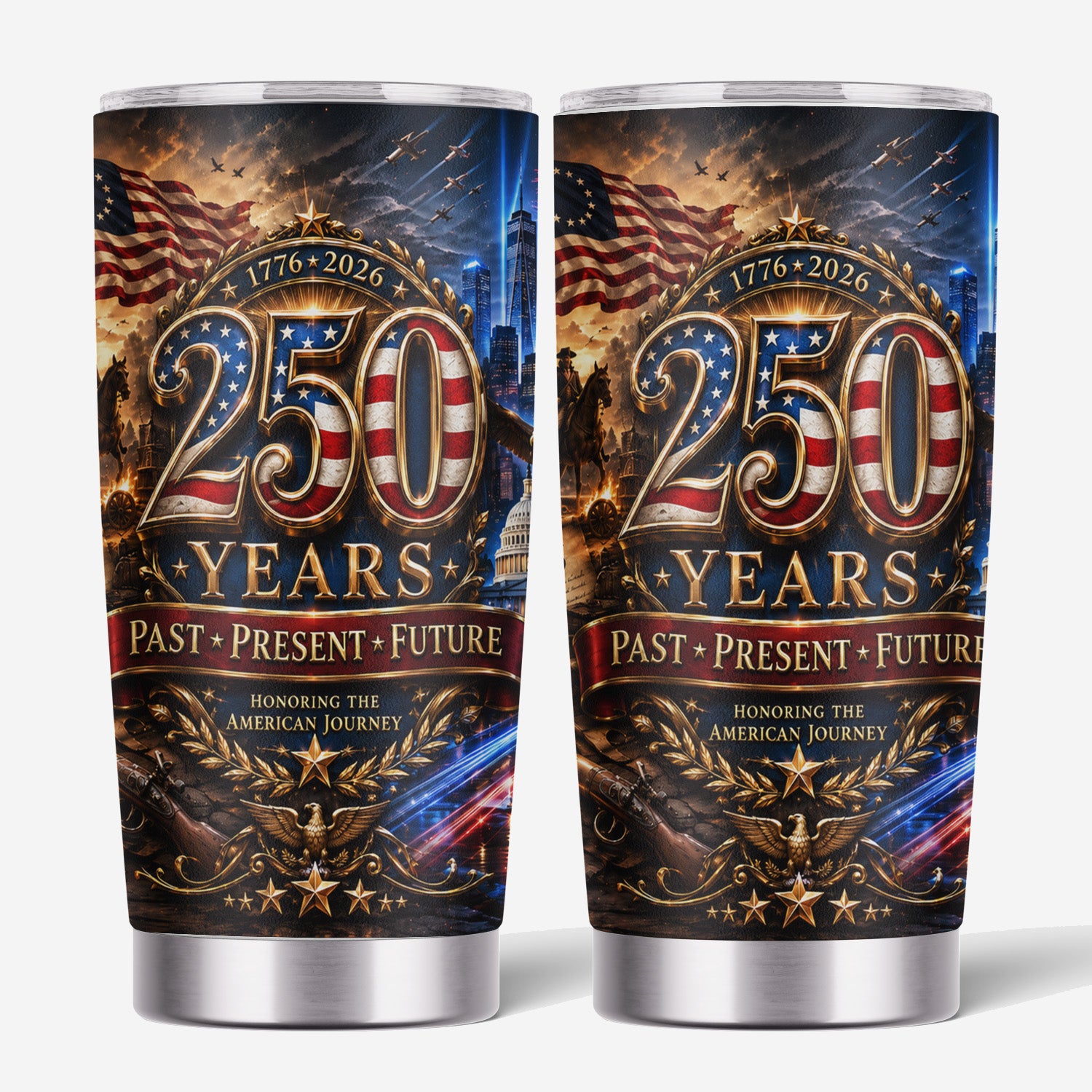 USA 250th Anniversary Tumbler 20oz Freedom Keepsake