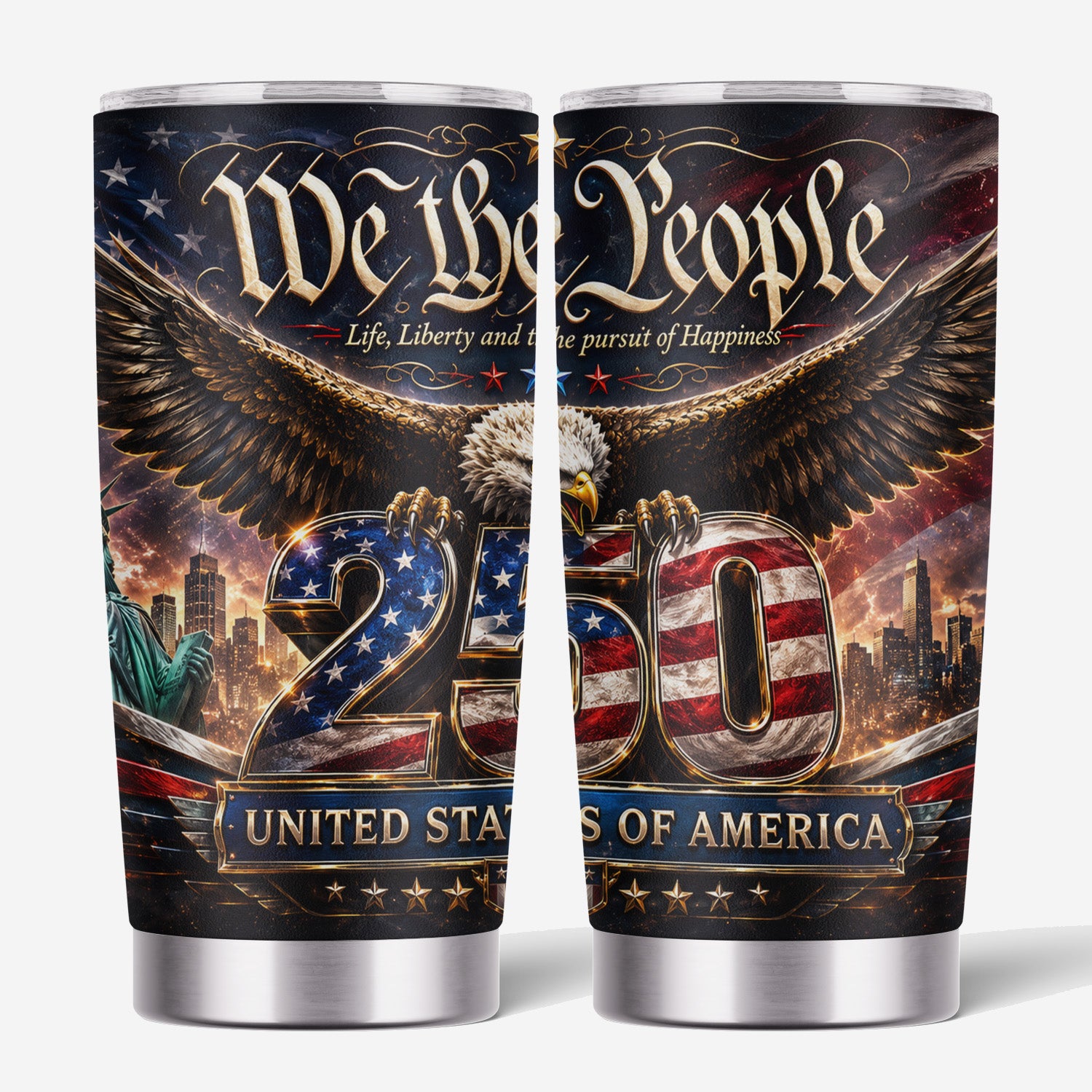 USA 250 Patriotic Tumbler 20oz Collector Gift