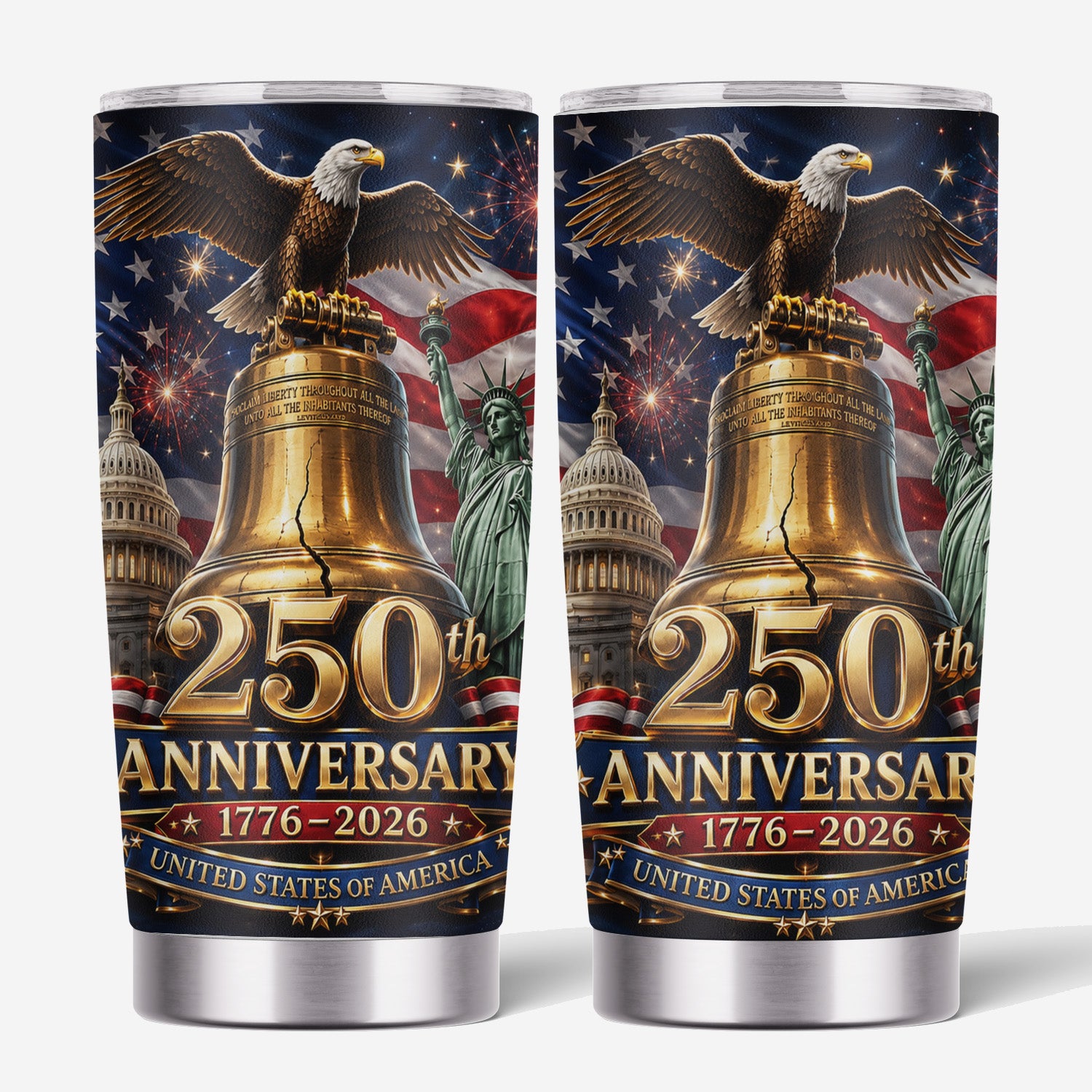 USA 250 Years of Liberty Tumbler 20oz Collector Gift
