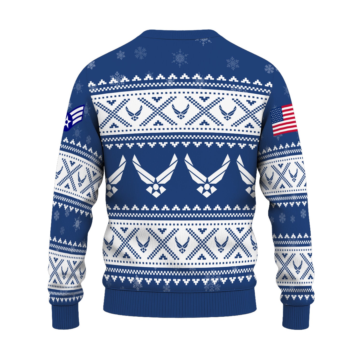 Custom Ranks US Air Force Ugly Christmas Sweater for Women Men KRUST05