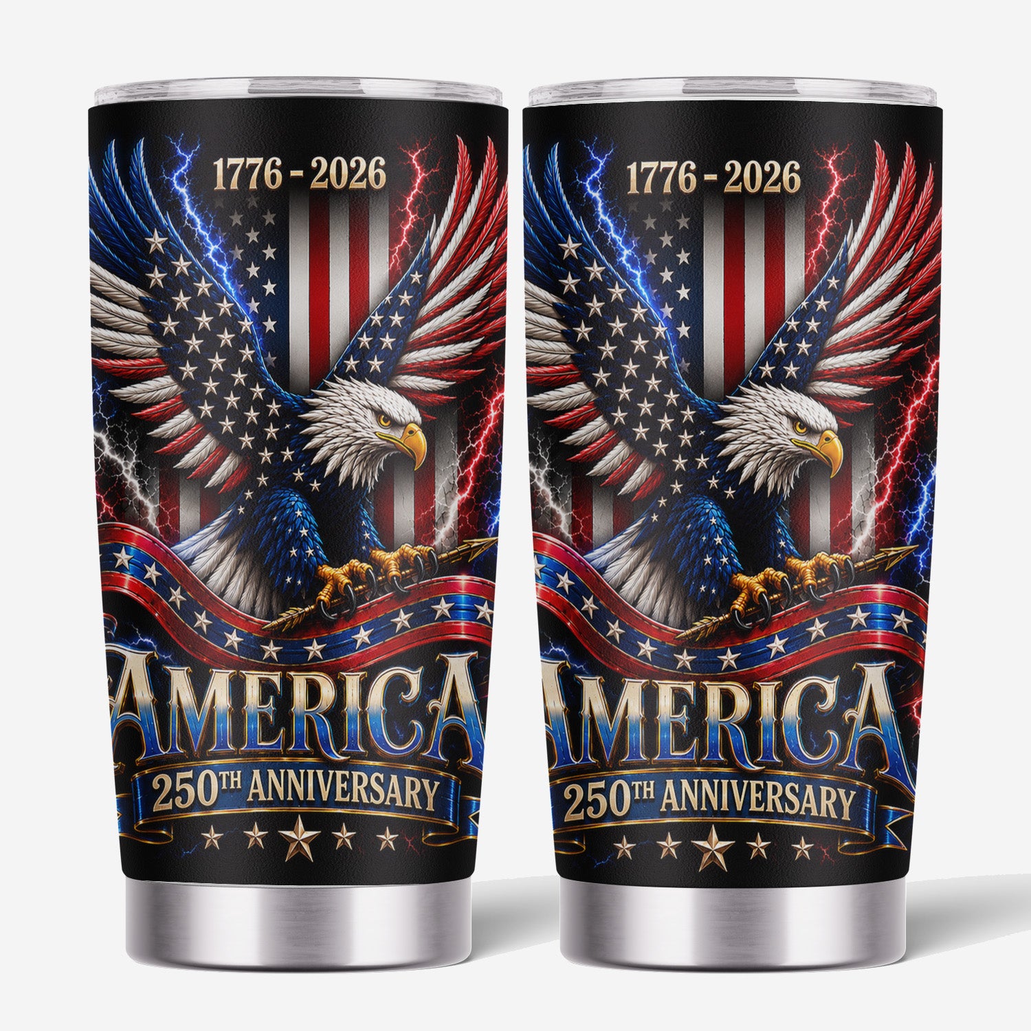 USA 1776-2026 Patriotic Tumbler 20oz Freedom Keepsake