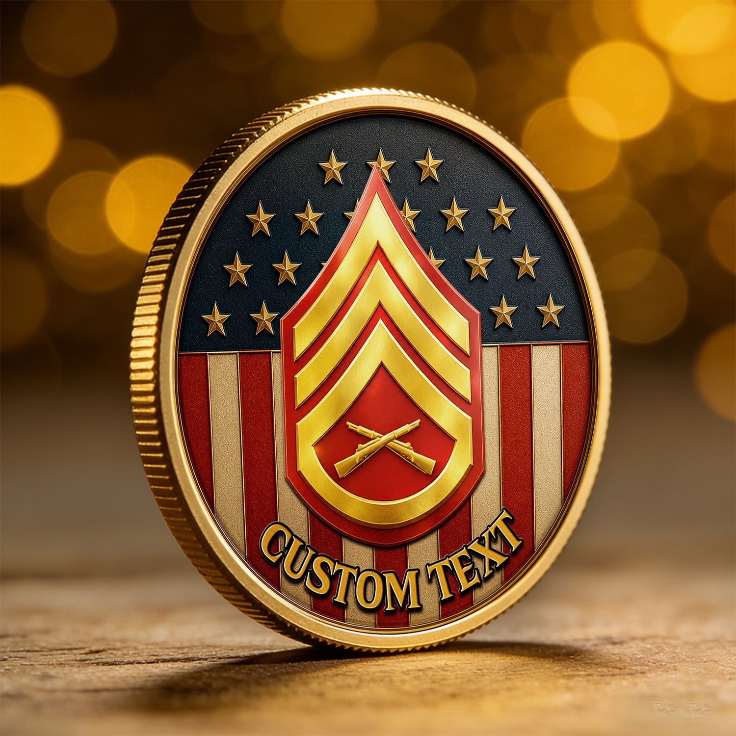 US Marine Corps Personalized Rank Name 3D Challenge Coin Gift