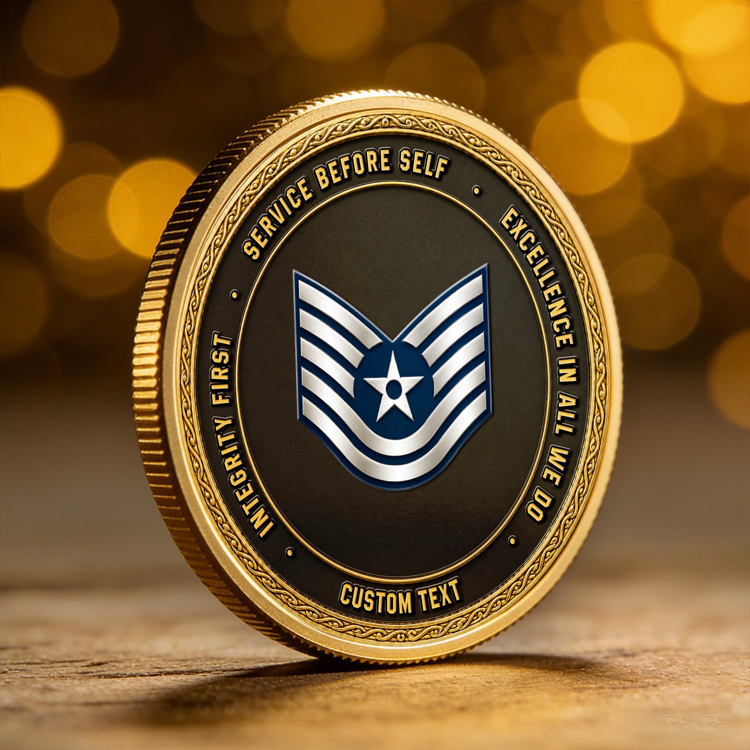 Air Force Airman Custom Rank Name 3D Challenge Coin