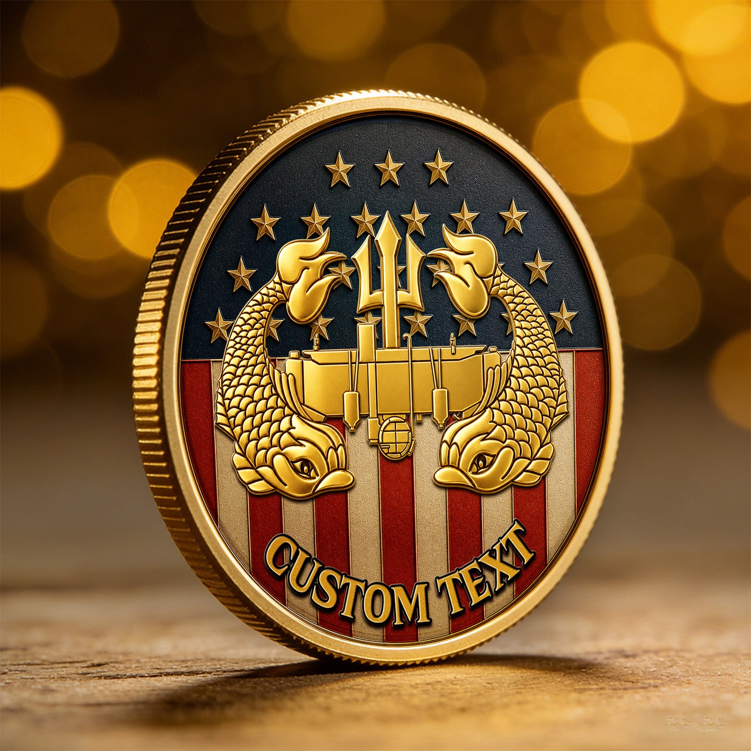 Custom Navy Enlisted Rank Name 3D Challenge Coin Gift