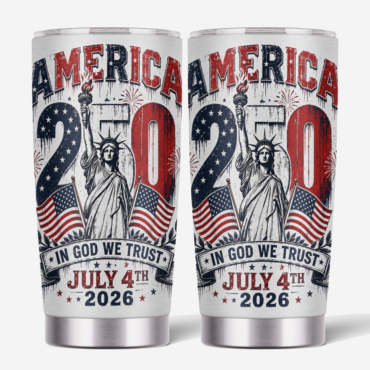 USA 250 Heritage Tumbler 20oz Patriotic Freedom Gift