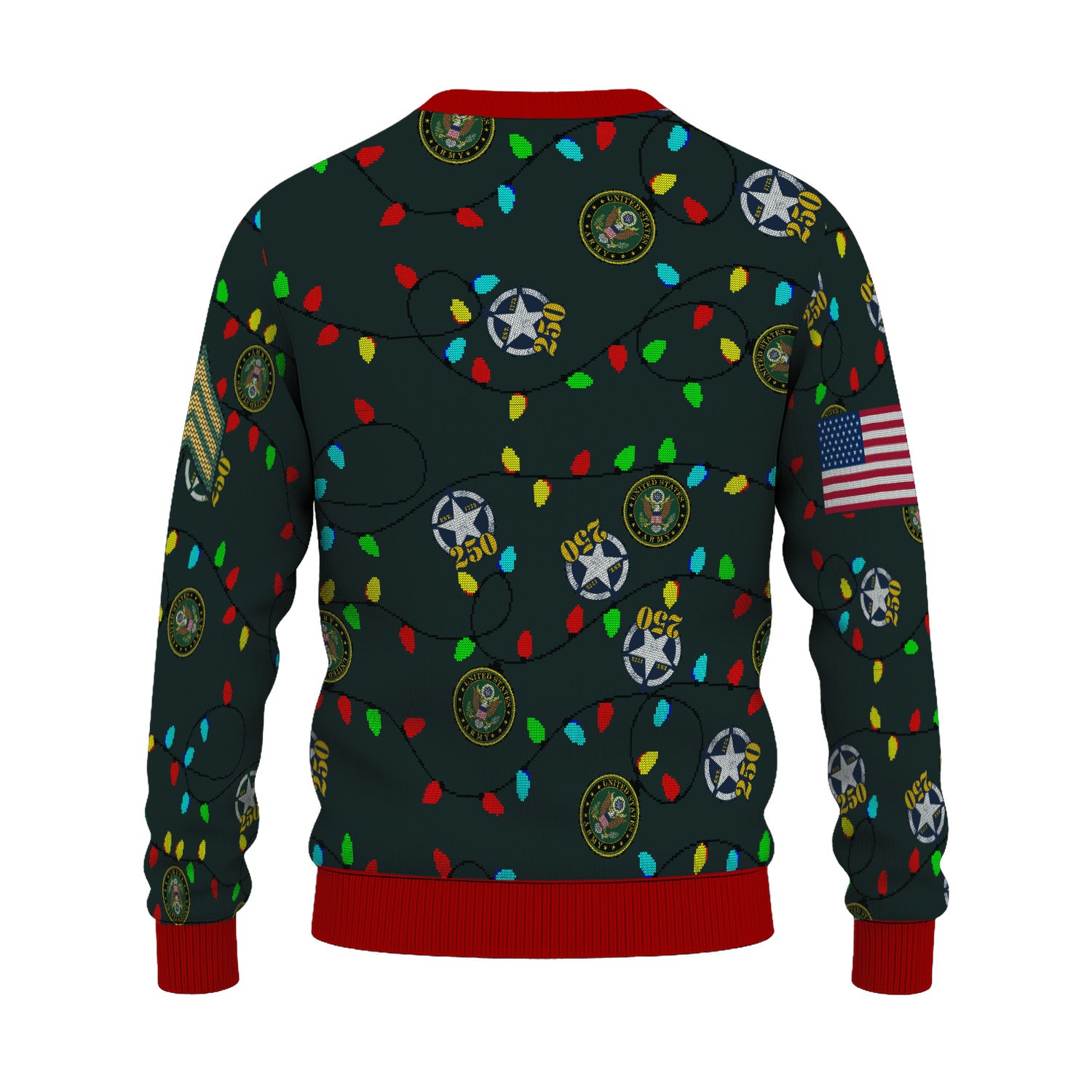 Custom Ranks US Army Ugly Christmas Sweater for Women Men KRUST07