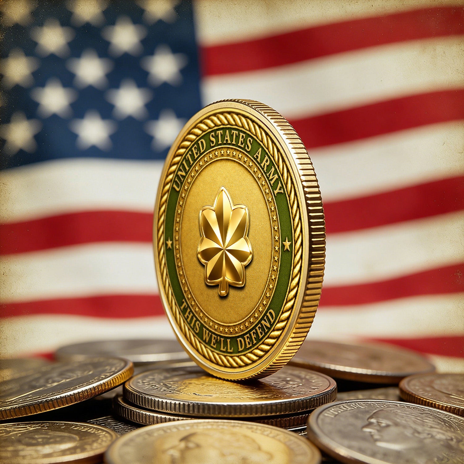 US Army Personalized Duty Honor 3D Challenge Coin