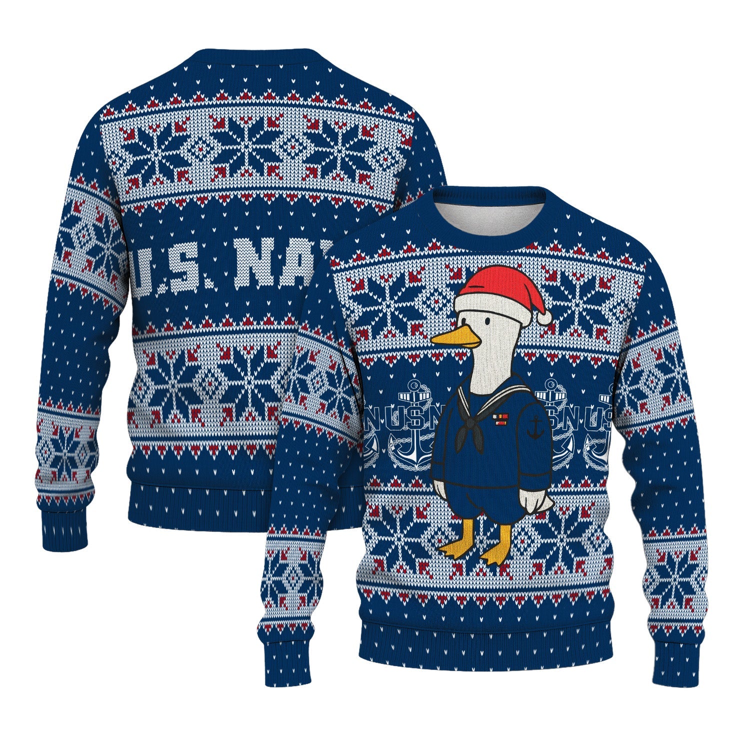 US Navy Sailor Christmas Ugly Sweater