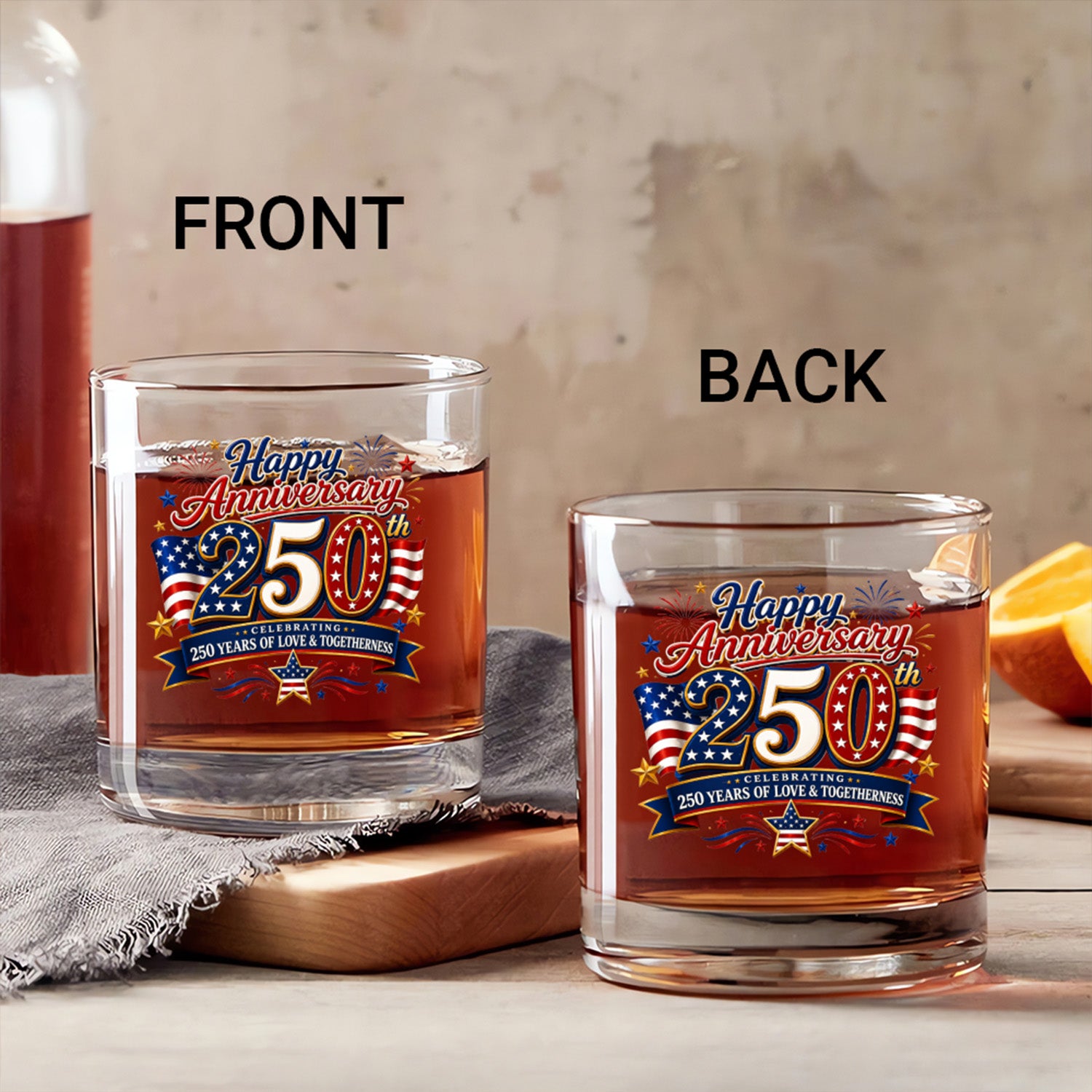 America 250 Anniversary Liberty Whiskey Glass