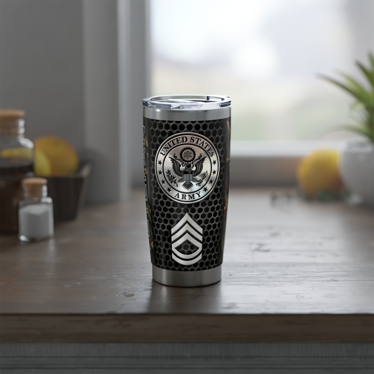 US Military Nutrition Fact Custom Ranks/Insignia Vagabond 20oz Tumbler