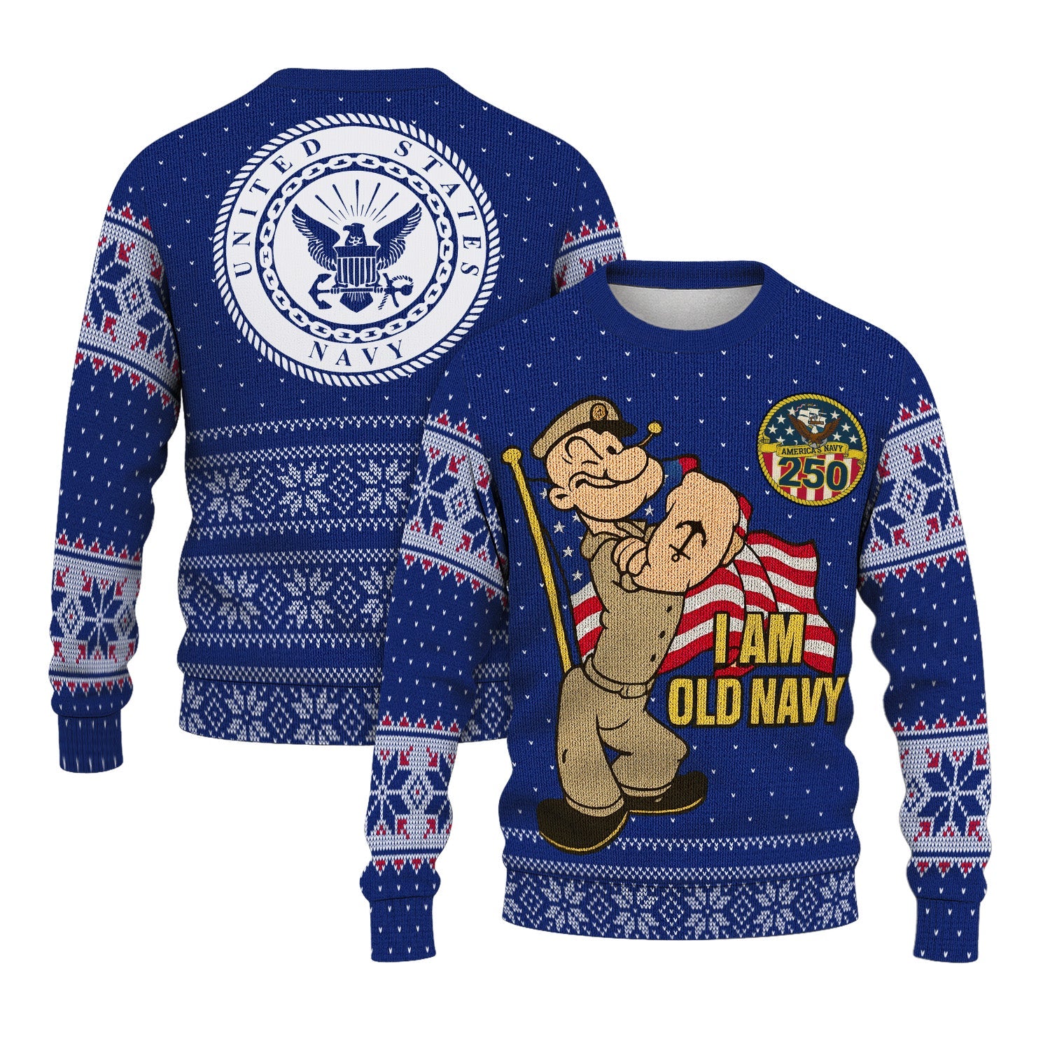 I Am Old Navy Christmas Ugly Sweater