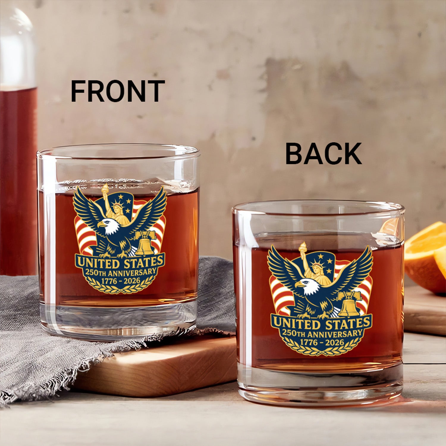 USA 250 Commemorative Whiskey Glass