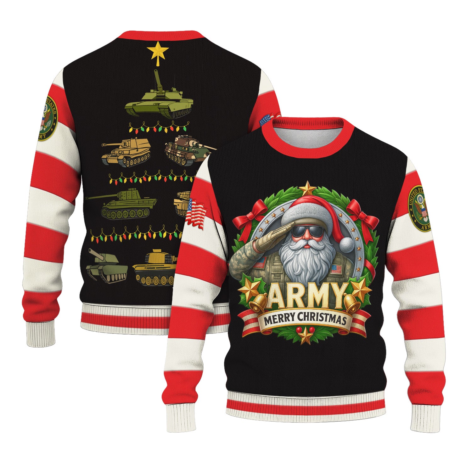US Army Merry Christmas Ugly Christmas Sweater