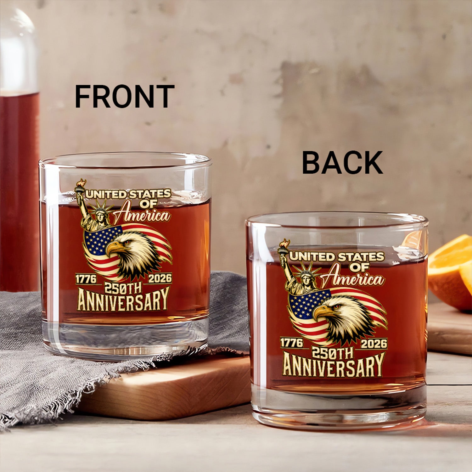 USA 1776-2026 Whiskey Glass Limited Edition