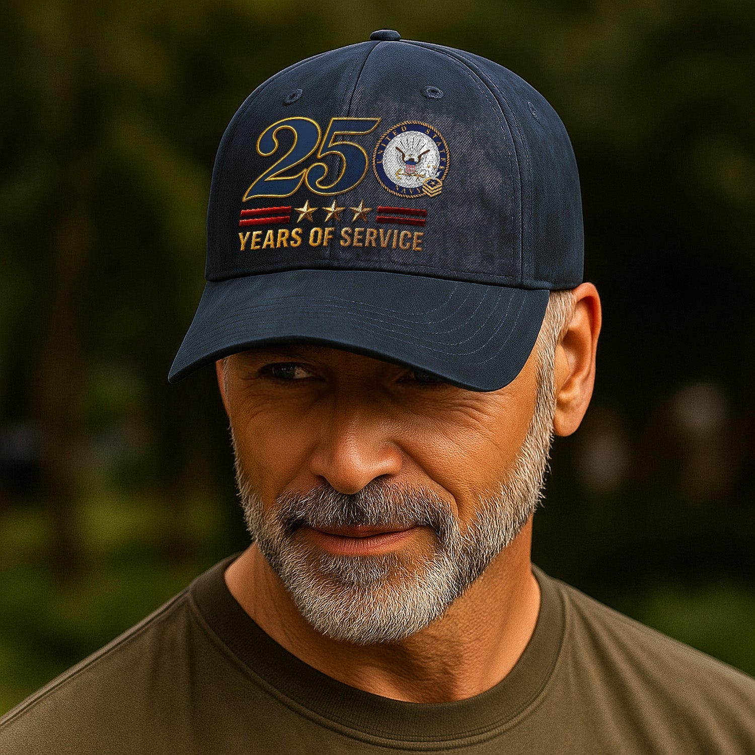 Custom Ranks US Navy Premium Washed Denim Cap DC022