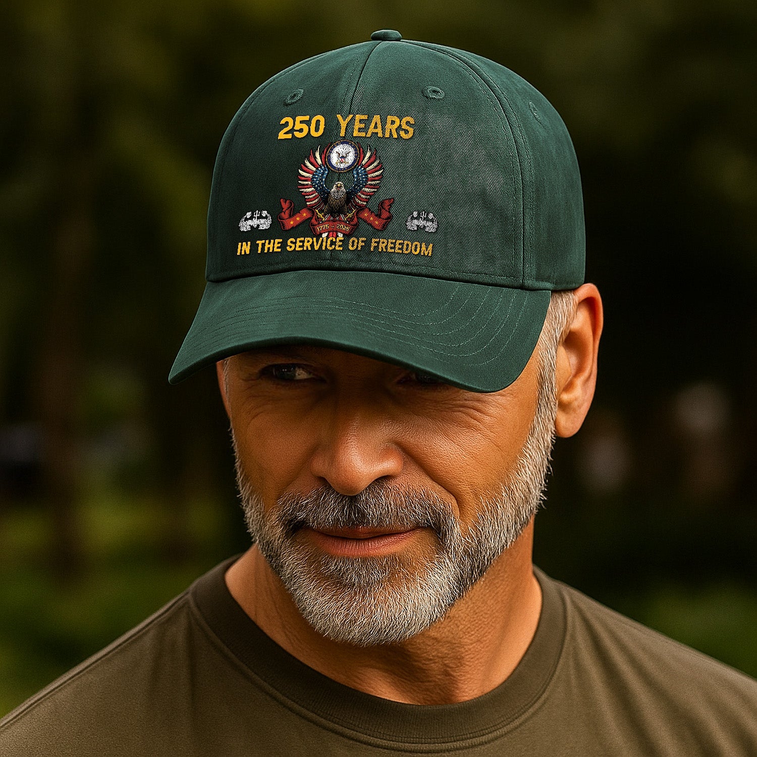 Custom Ranks US Navy Premium Washed Denim Cap DC024