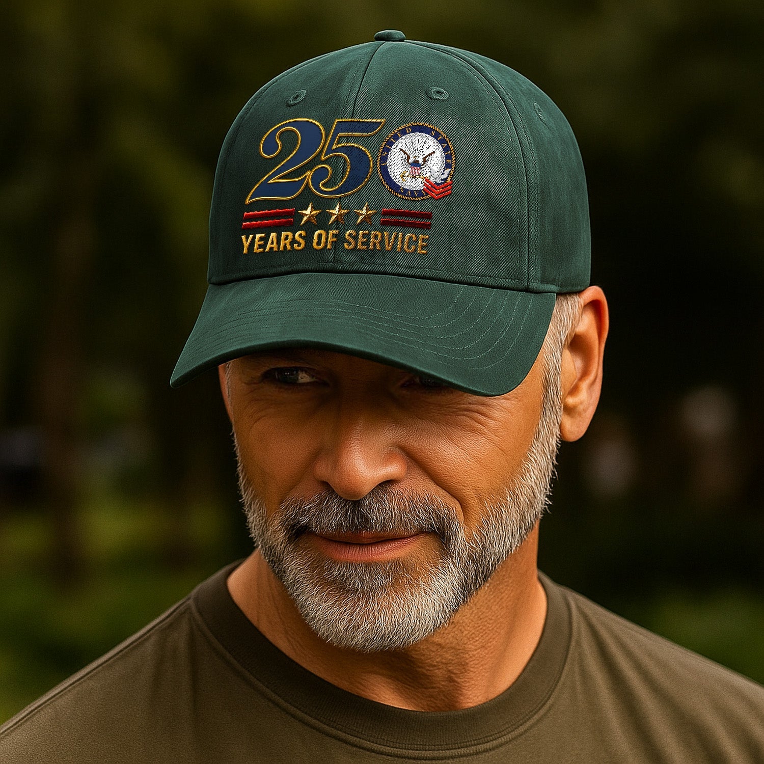 Custom Ranks US Navy Premium Washed Denim Cap DC022