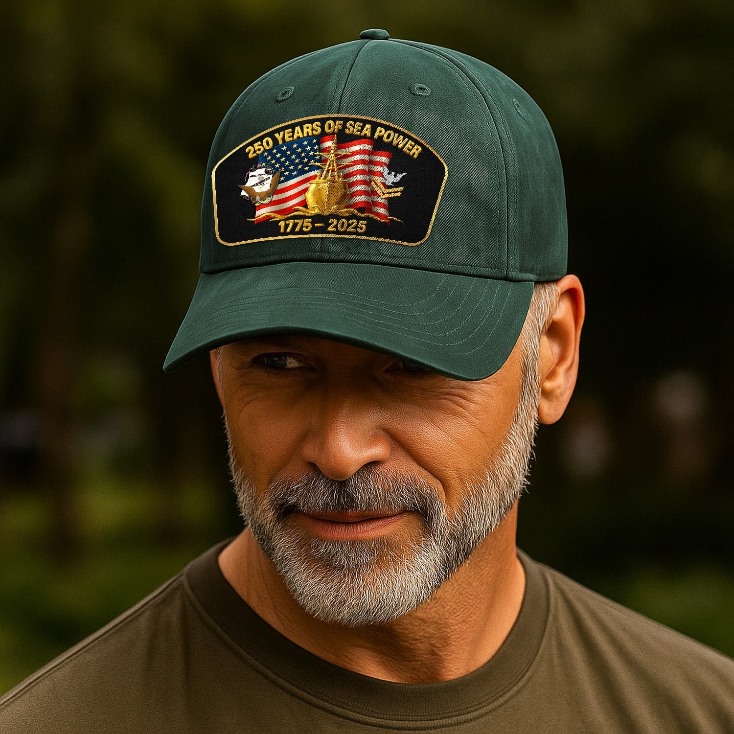 Custom Ranks US Navy Premium Washed Denim Cap DC023