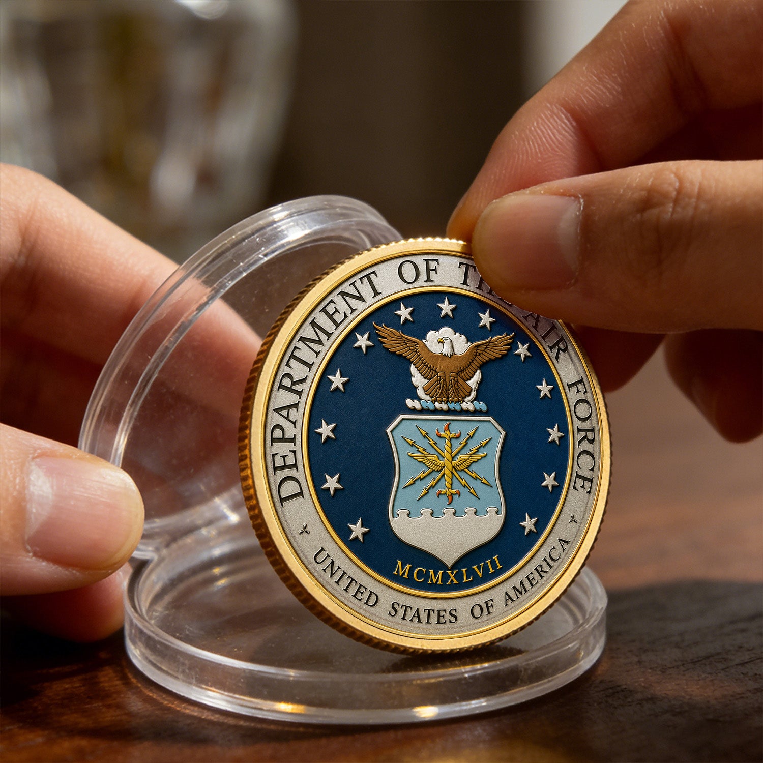 Personalized U.S. Air Force Rank Challenge Coin – Custom Veteran Tribute