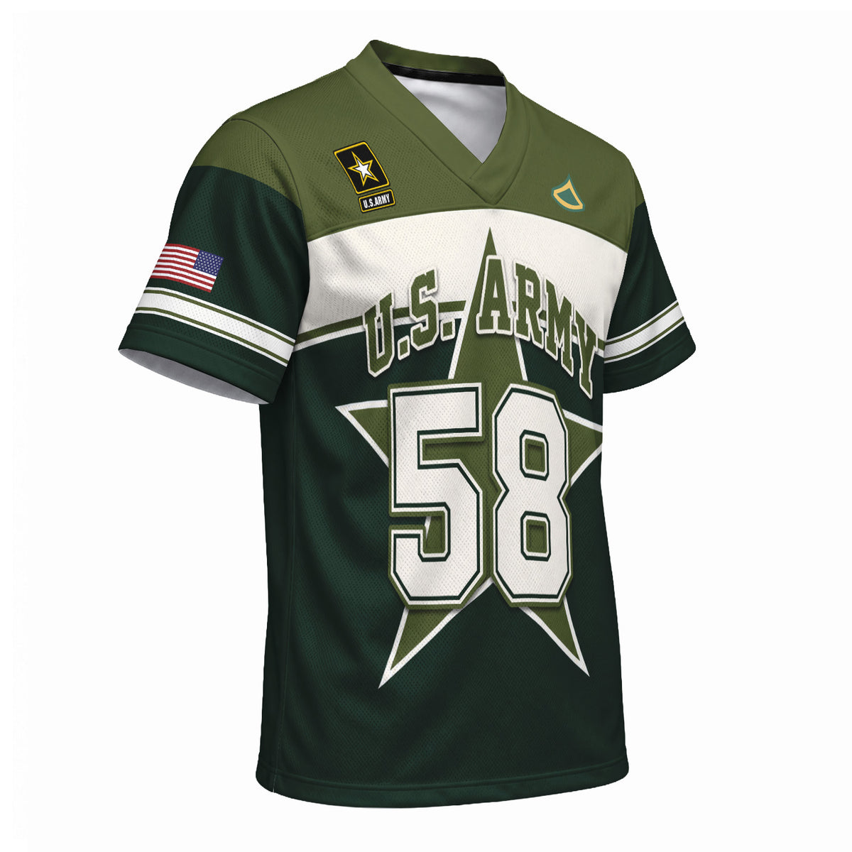 Custom Army Veteran Sports Jersey Personalized Rank and Custom Wording