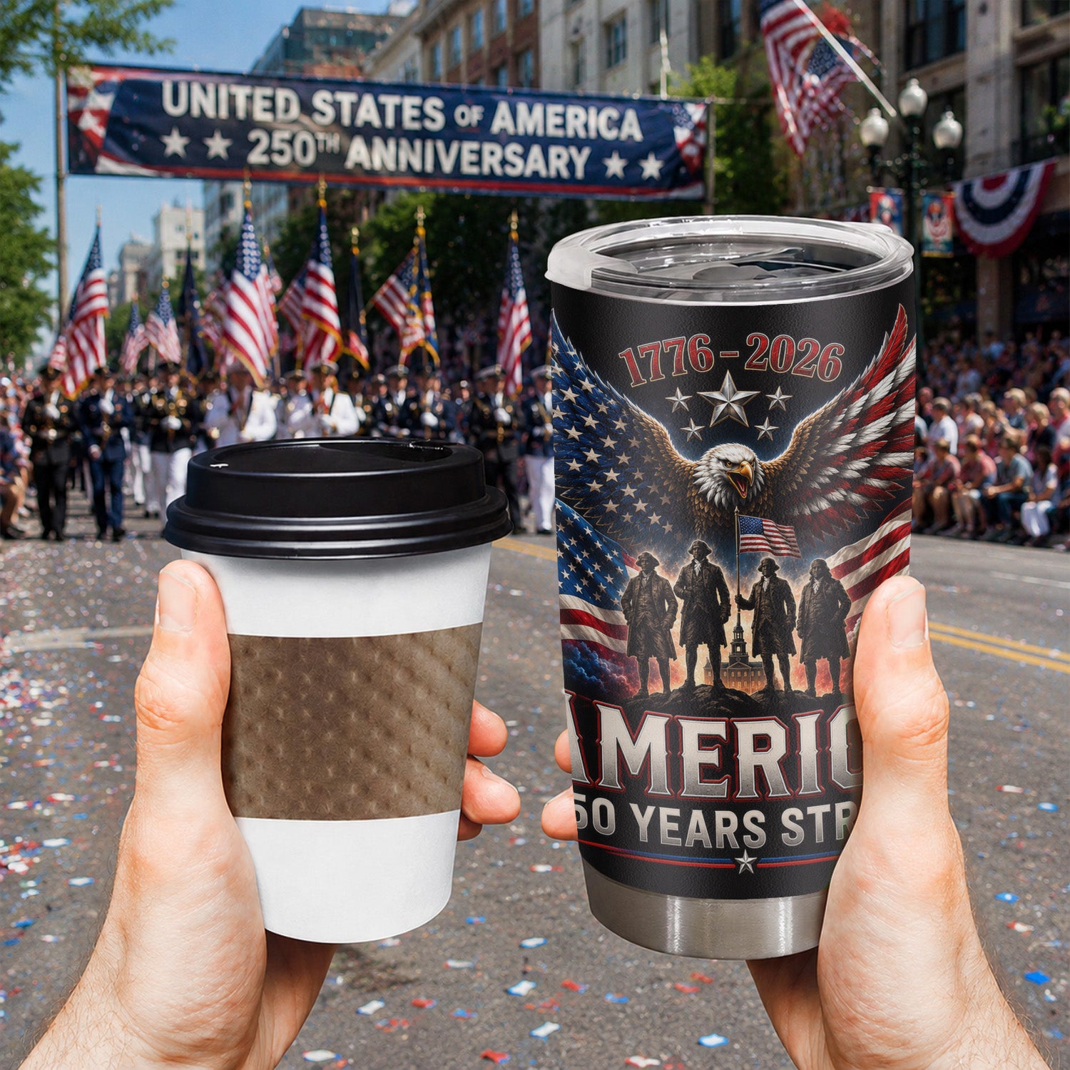 USA Semiquincentennial Tumbler 20oz Heritage Celebration