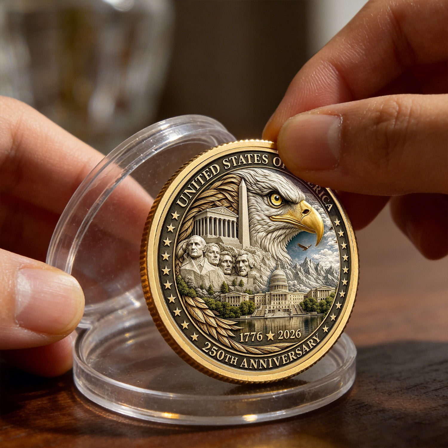 US Army Custom Rank Name 250th USA 3D Challenge Coin Gift