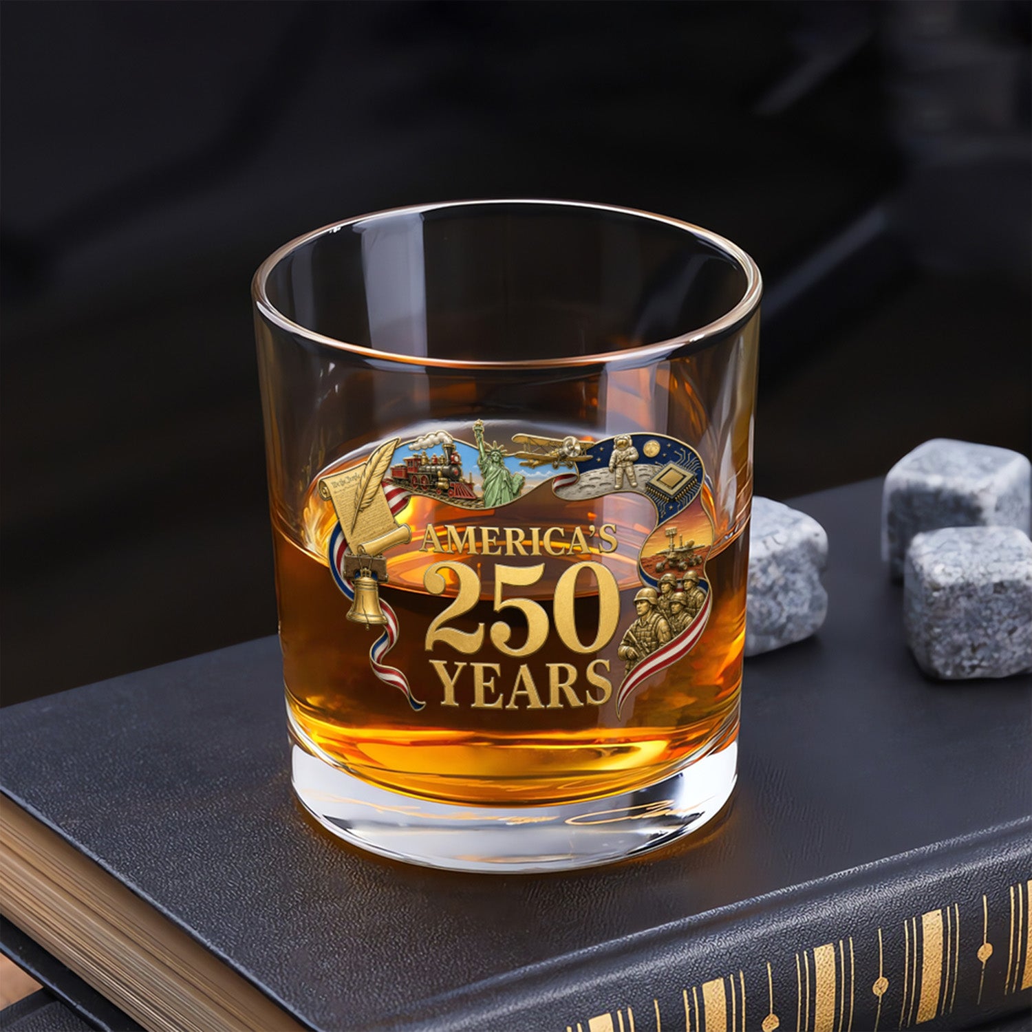 Patriotic Whiskey Glass USA Semiquincentennial Edition